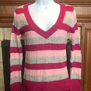 Aeropostale Striped Angora Blend Sweater Small
